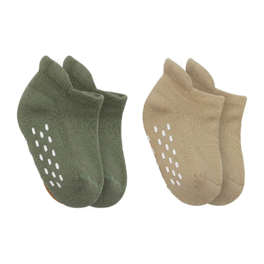 Bistyle Altı Havlu Sneakers Kaymaz Çorap, 2'li, Nil, Bej