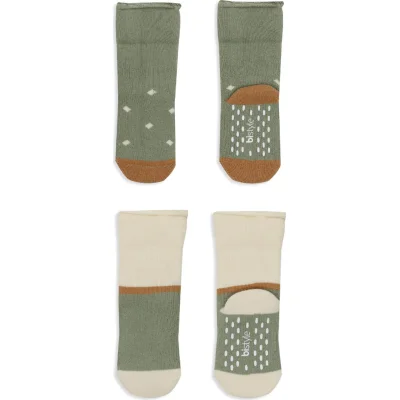 Bistyle Puanlı Kaymaz Havlu Soket Çorap, 2'li, Nil