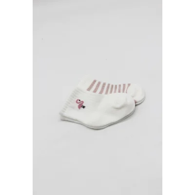 Bistyle Little Girl Penye Soket Çorap, 2'li, Ekru, Lila