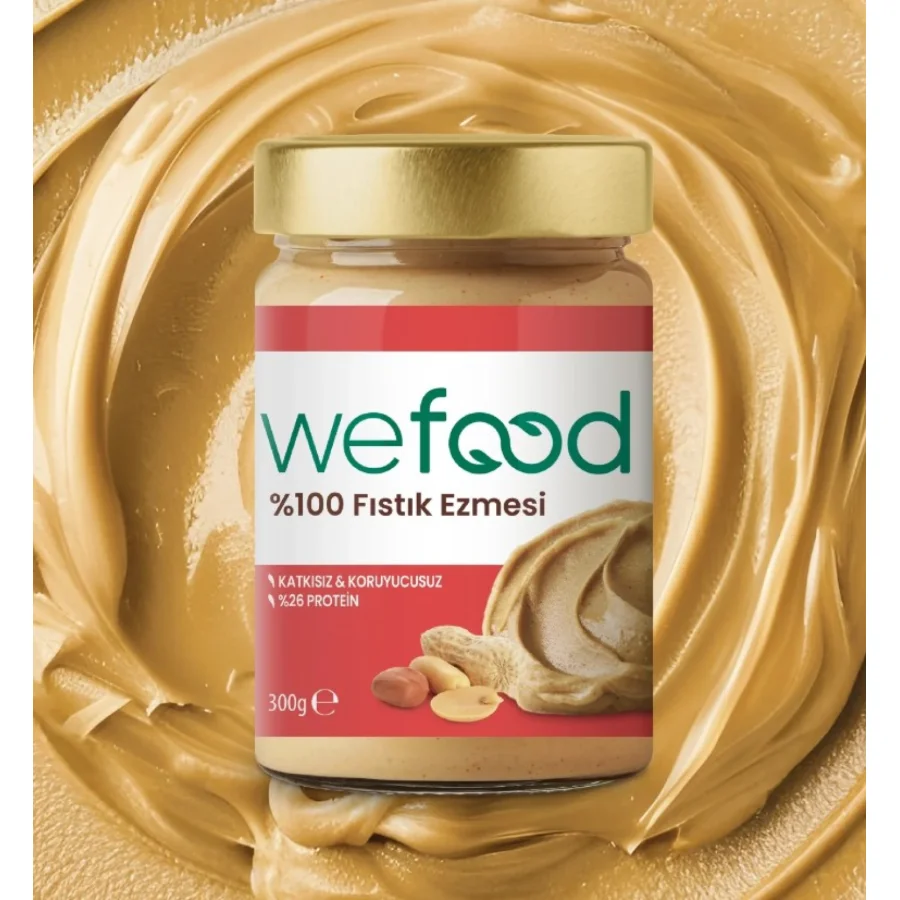 Wefood Yer Fıstığı Ezmesi, %100 Sade, 300 g
