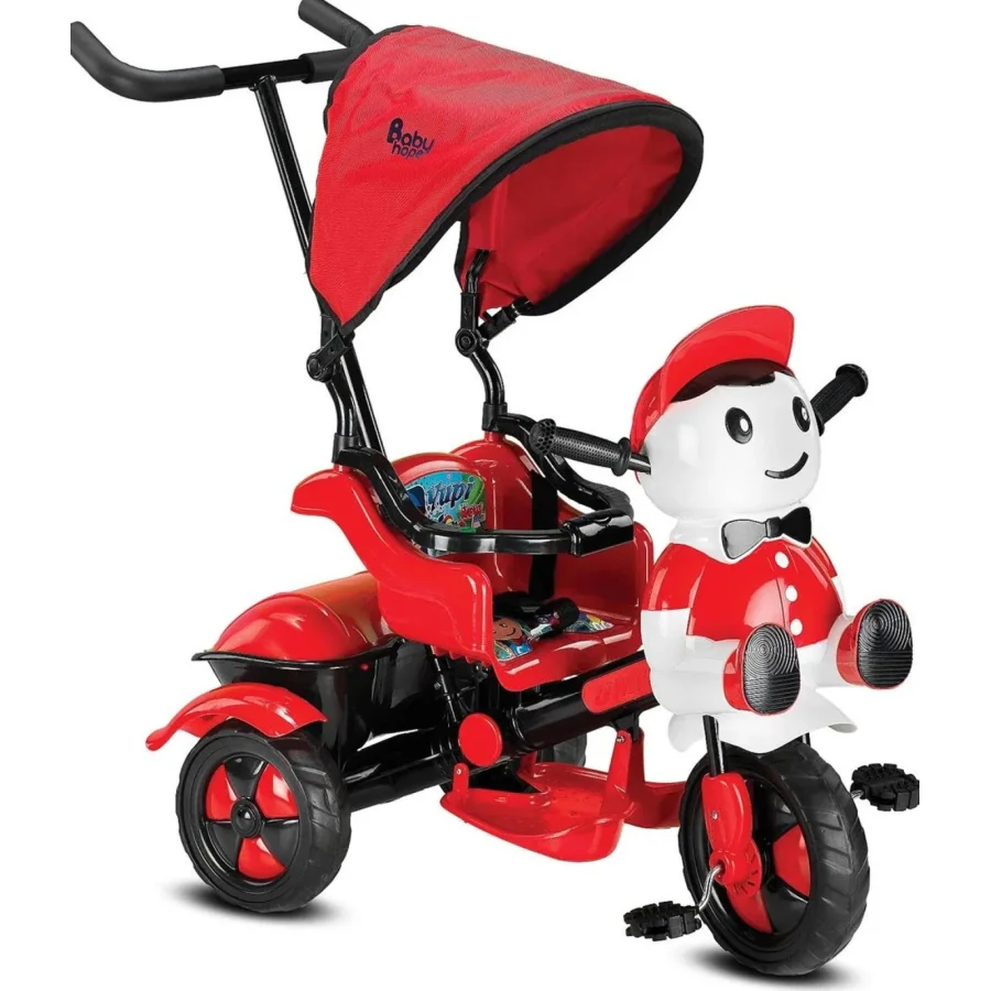 Babyhope Yupi Triycle 3 Tekerli Kontrollü Bisiklet, Kırmızı