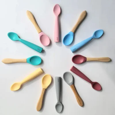 OiOi Nam Nam Silikon Mama Kaşığı Velvet Rose