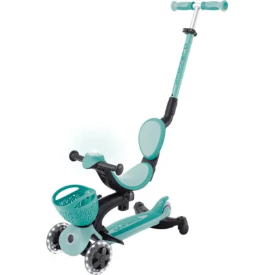 Globber Go Up Baby 360 Scooter, Işıklı, Koyu Mint