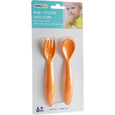 BabyJem Mama Kaşık Çatal Takımı, Sarı