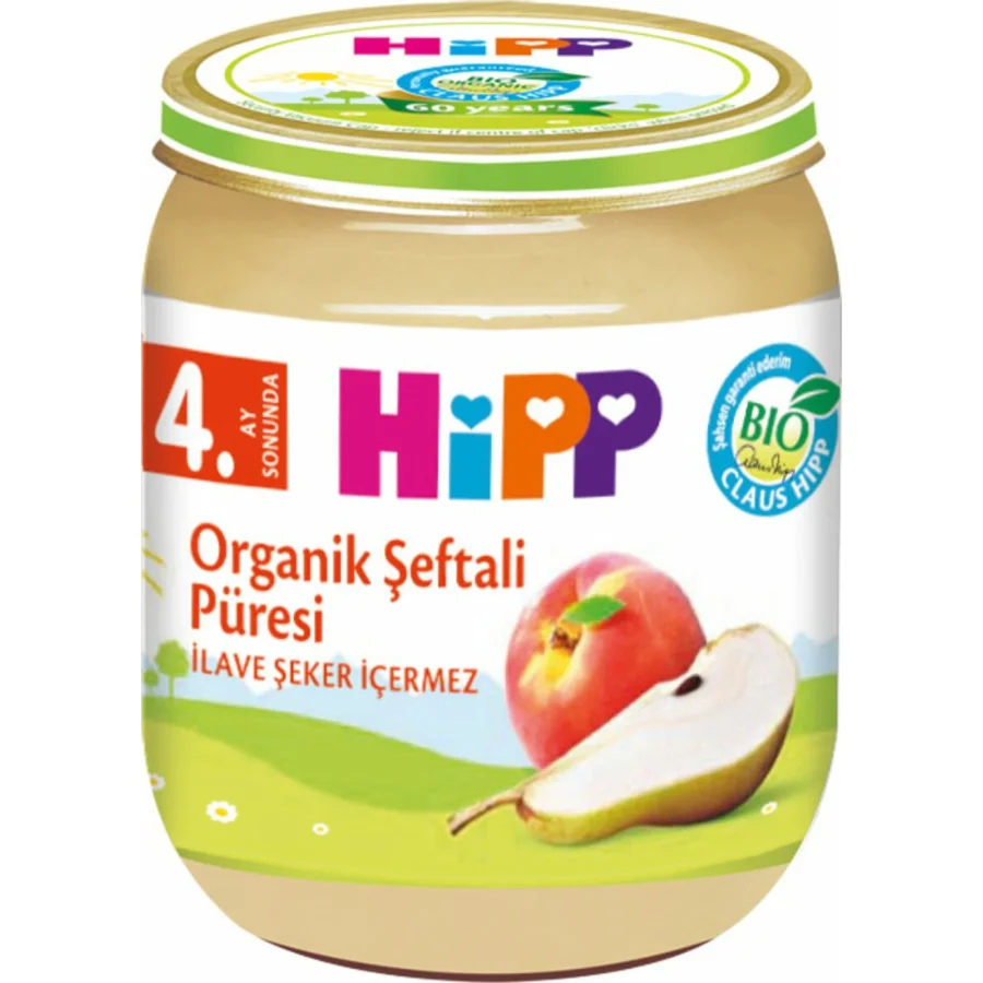 Hipp Organik Armut Şeftali Püresi, 125 g