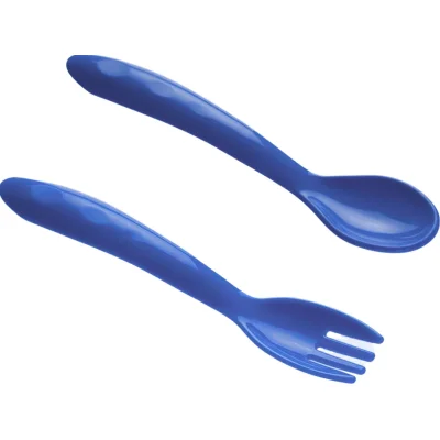 BabyJem Mama Kaşık Çatal Takımı, Mavi