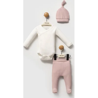 Moi Noi Şapkalı Badi Pantolon Takım MNB5345 Mürdüm