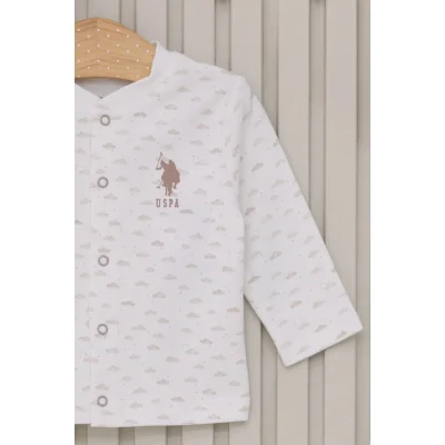 U.S Polo Bebek 3'Lü Takım USB2023 Krem
