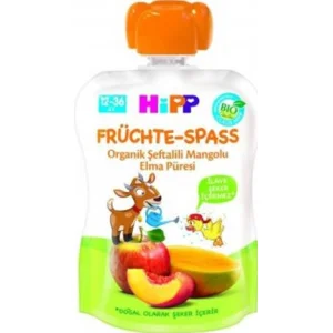 Hipp Organik Şeftalili Mangolu Elma Püresi, 90 g