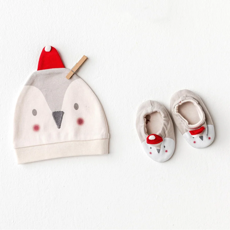 Andywawa Penguin Bebek Şapka Takım, Ekru