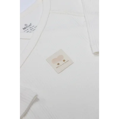 Bistyle Organic Modal Flying Balloons Kruvaze Uzun Kol Body, Ekru