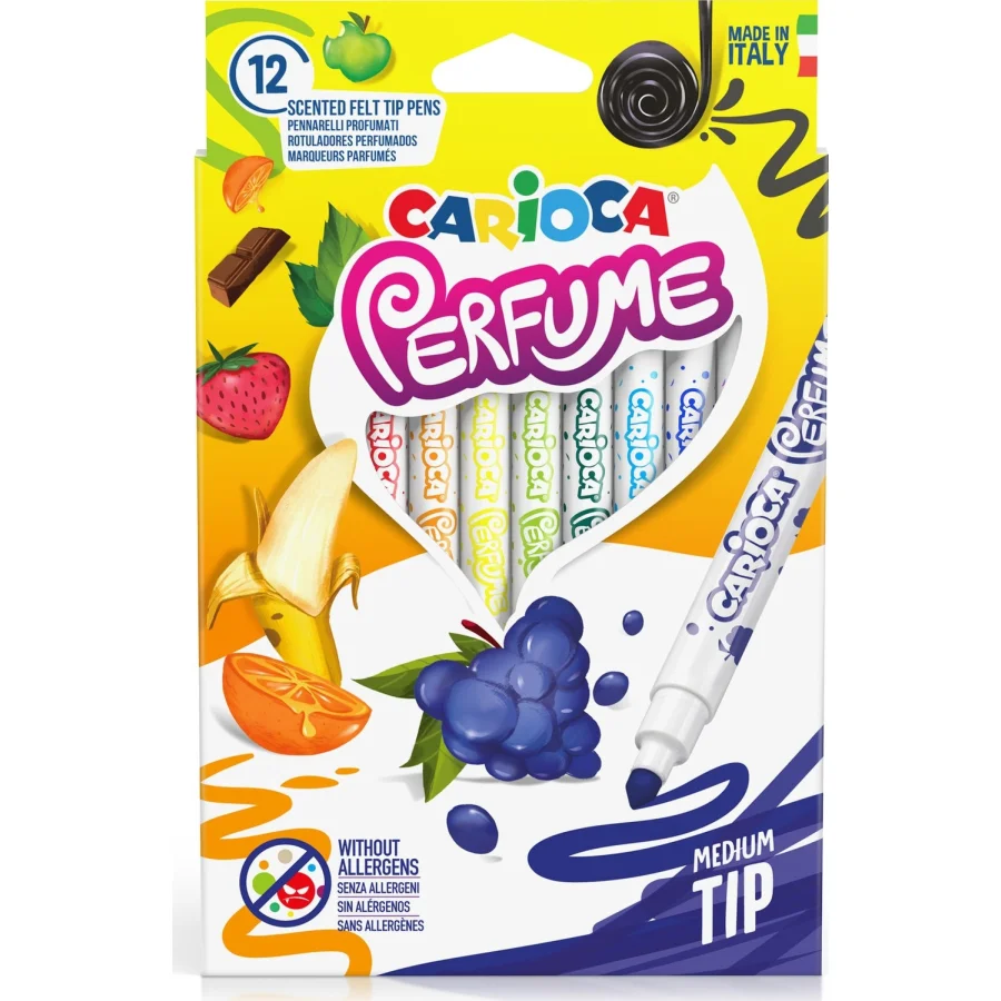 Carioca Kokulu Keçeli Boya Kalemi, 12'li