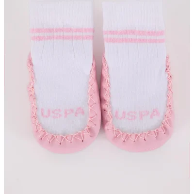 U.S. Polo Assn Çarık Çorap USB2800 Beyaz-Pembe, Pembe