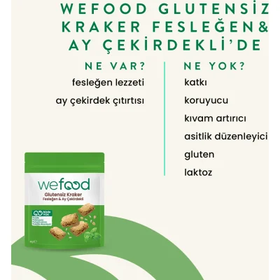 Wefood Fesleğenli Ayçekirdekli Kraker, 40 g