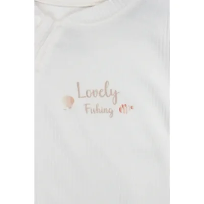 Bistyle Tulum Fermuarlı Modal Lovely Fishing, Ekru