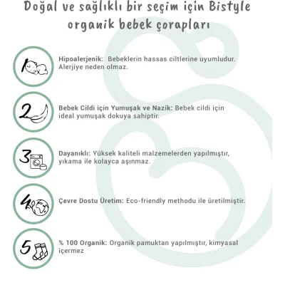 Bistyle Penye Babet Silikonlu Basic Çorap, 2'li, Siyah, Ekru