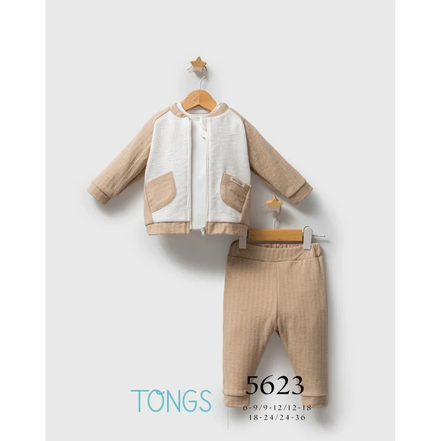 Tongs Baby Streamlined Takım, 3'lü, Bej