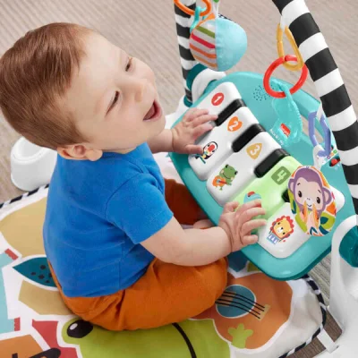 Fisher Price Sesli ve Işıklı Neşeli Hayvanlar Piyanolu Oyun Halısı
