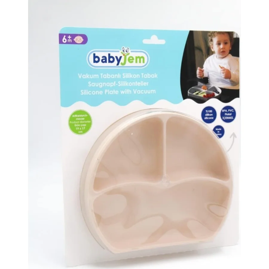 BabyJem Silikon Tabak, Ekru