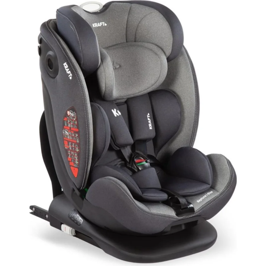 Kraft Neptune I-Size 0-36 kg İsofixli Oto Koltuğu, Açık Gri