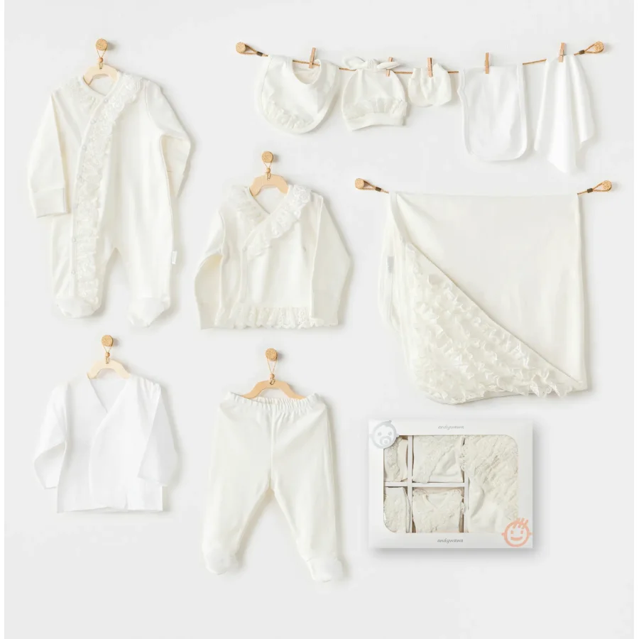 Andywawa Chic Girl Hastane Çıkışı, 10 Parça, Ekru