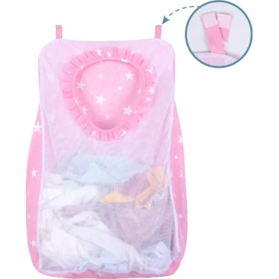 Sevi Bebe Kirli Çamaşır Torbası, Pembe, Yıldız