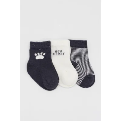 Bistyle Penye Soket Çorap, 3'lü, Antrasit