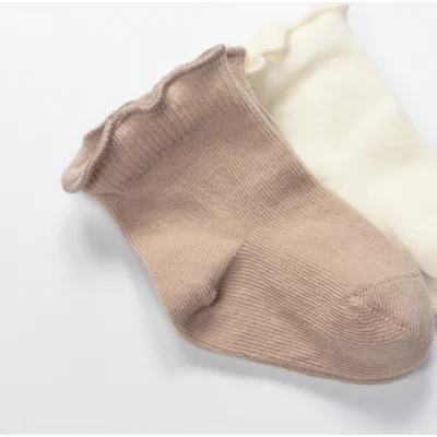 Bistyle Overlok Style Penye Soket Çorap, 2'li, Kahve