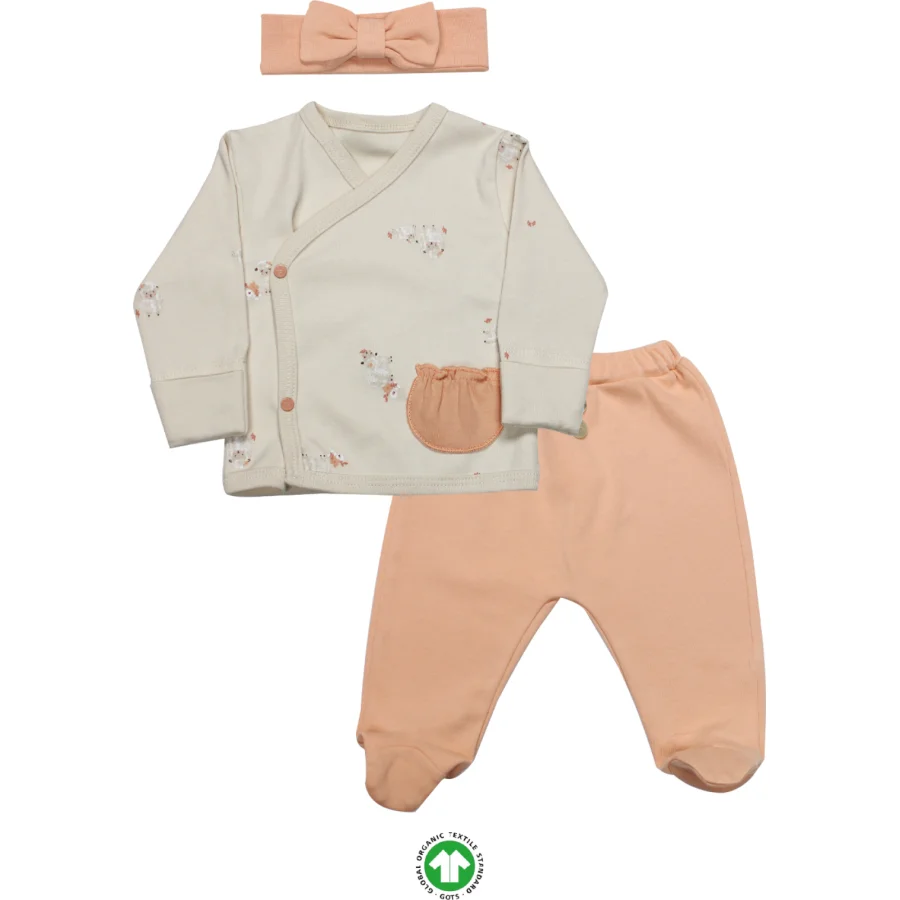 Bistyle 3Lü Zıbın Takım Fluffy And Lovely, Bej