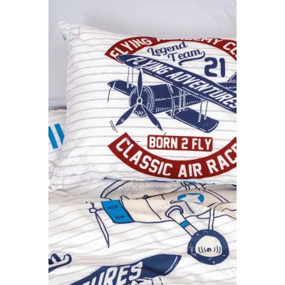Cotton Box Junior Nevresim Takımı Tek Kişilik Flying Gri