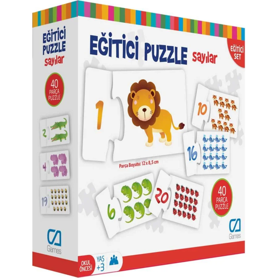 Games Eğitici Puzzle Sayılar, 40 Parça