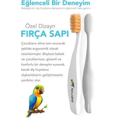 Babyton Bio Ultra Yumuşak Çocuk Diş Fırçası Papağan