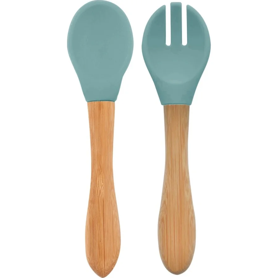 OiOi Mama Kaşığı ve Çatal Seti, Aqua Green