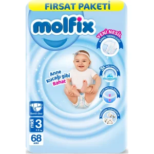 Molfix Bebek Bezi, 3 Beden, 68 Adet