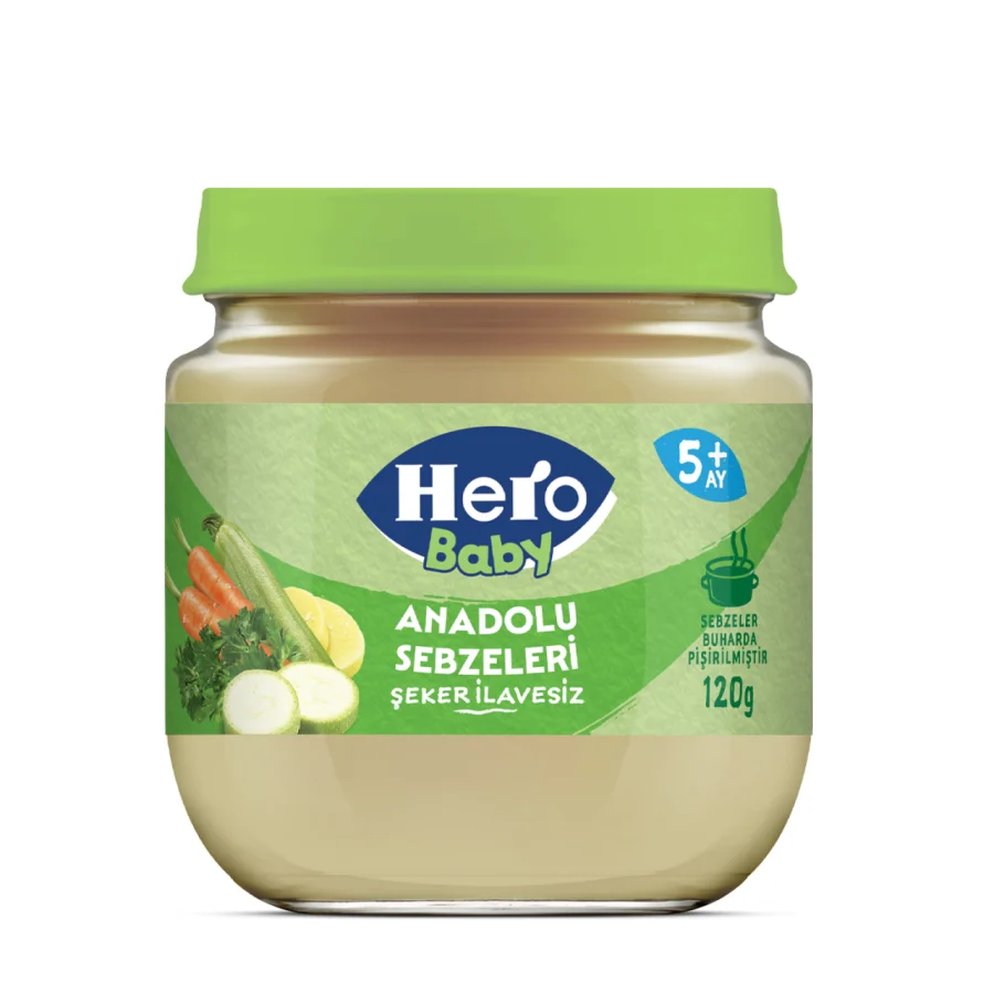 Hero Baby Anadolu Sebzeleri Kavanoz Mama, 120 g