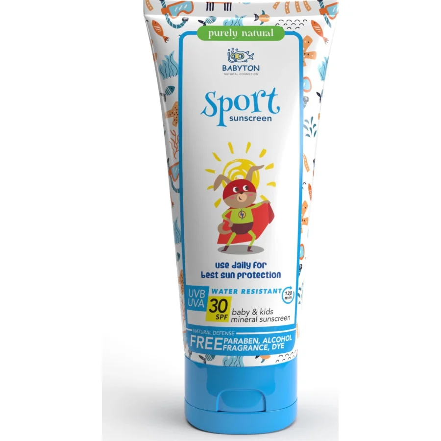 Babyton Bebek ve Çocuklar İçin Suya Dayanıklı Güneş Koruyucu Krem, 100 ml