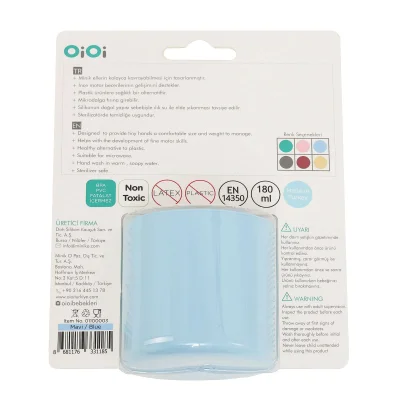 OiOi Silikon Mini Bardak, Mineral Blue