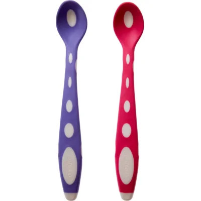 BabyJem Silikon Mama Kaşığı, Pembe, Mor