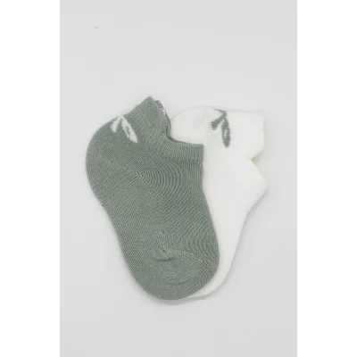 Bistyle 2'Li Sneakers Smile Penye Çorap 20106 Nil Ekru