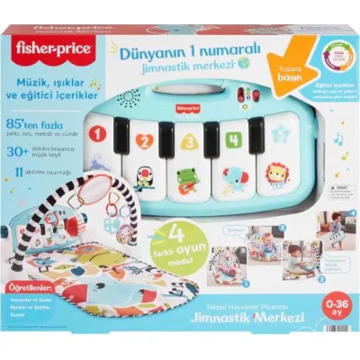 Fisher Price Sesli ve Işıklı Neşeli Hayvanlar Piyanolu Oyun Halısı