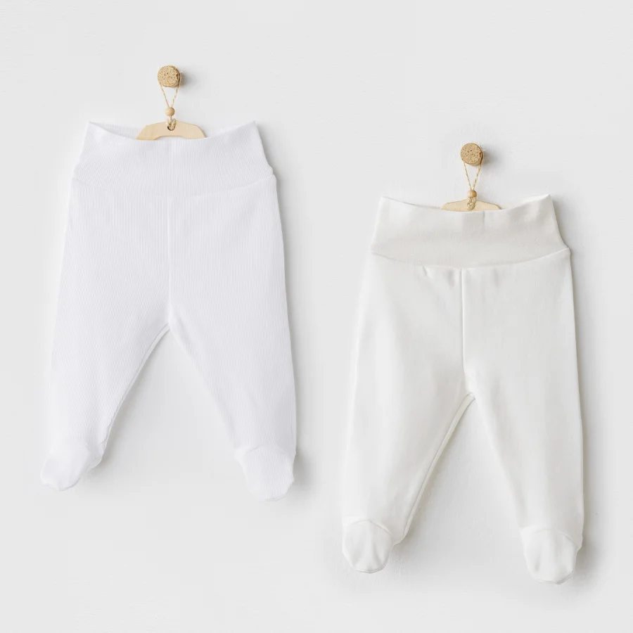 Andywawa Pantolon, 2'li, Ekru, Beyaz