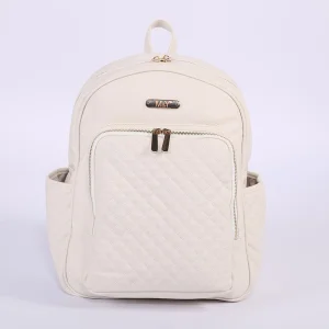 M&Y Dust Deri Anne Bebek Bakım Sırt Çantası, Krem