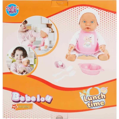 Sunman Bebelou Yemek Zamanı Sesli Bebek Seti, 35 cm