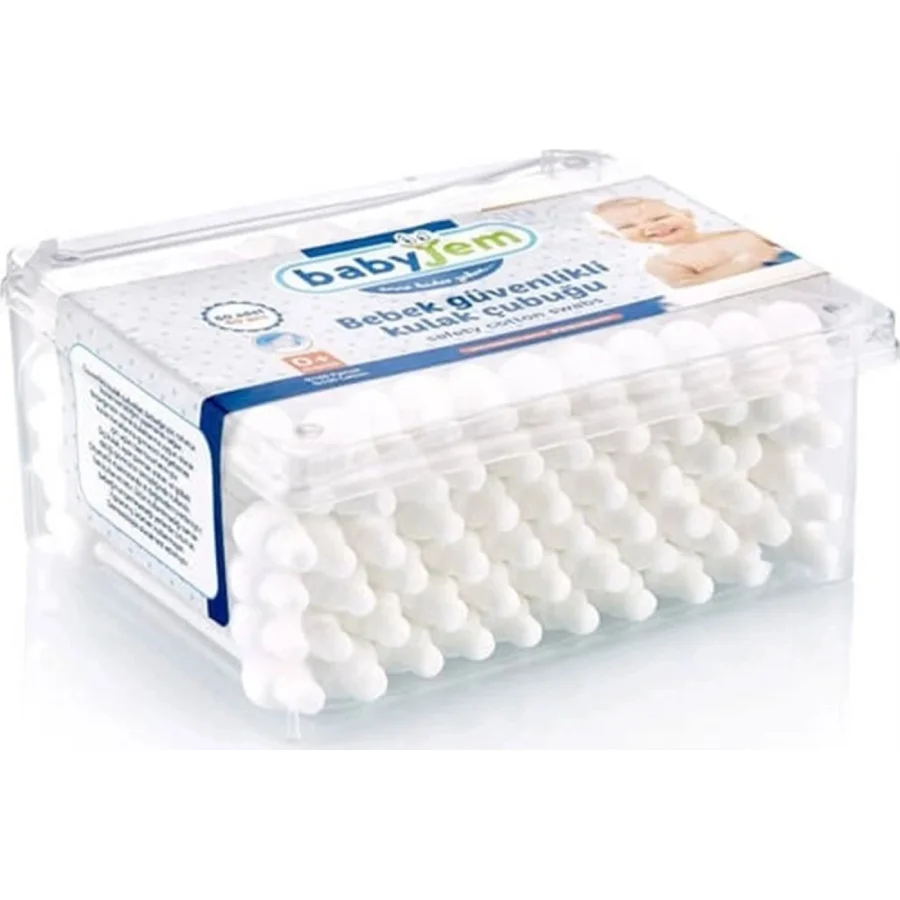 BabyJem Bebek Kulak Çubuğu, 60 Adet