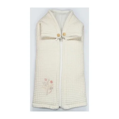 Bistyle Fermuarlı Natural Life Pike Battaniye Girl, Ekru