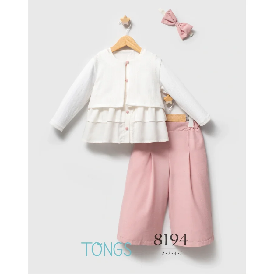 Tongs Yazlık Takım, 3'lü, Pembe