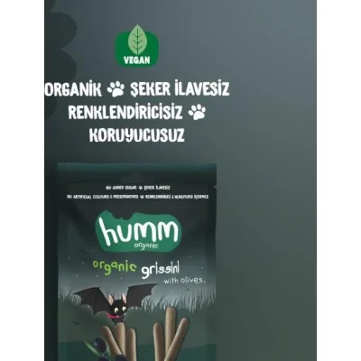 Humm Organik Vegan Grissini, 55 g, Zeytinli