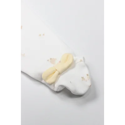 Bistyle Patikli Alt Welcome Baby Duck 16107 Sarı-Ekru, Ekru