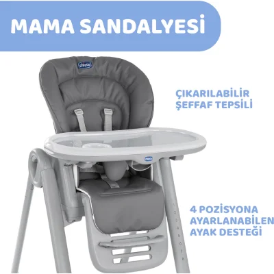 Chicco Polly Magic Mama Sandalyesi, Koyu Gri