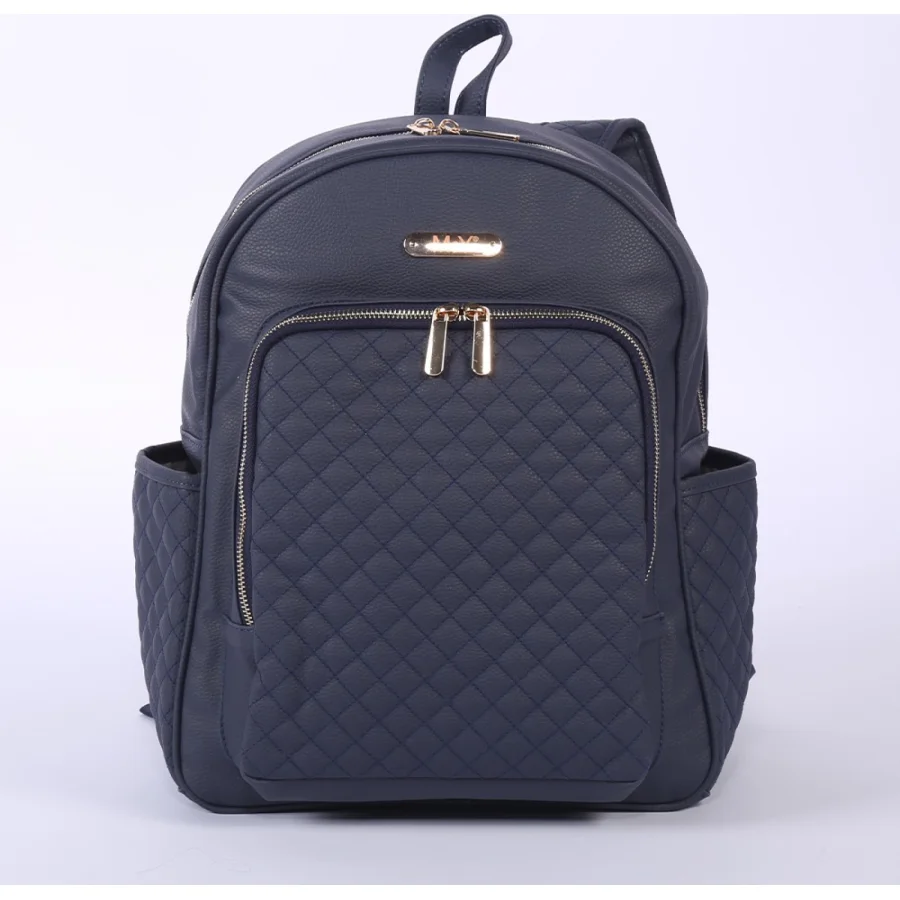 M&Y Dust Deri Anne Bebek Bakım Sırt Çantası, Lacivert